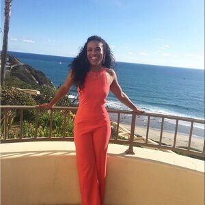 Elegant Coral Jumpsuit for Women